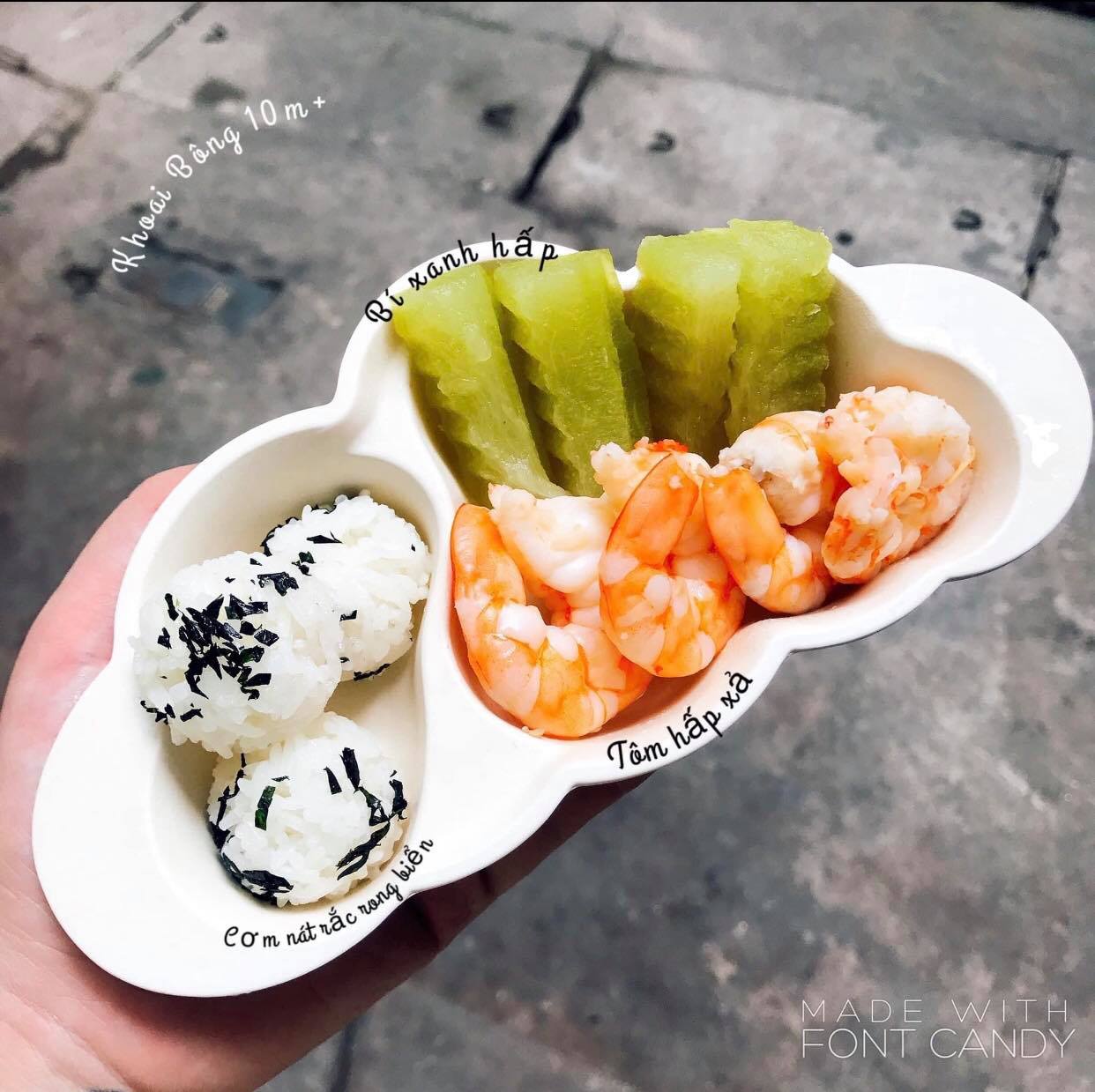 Bát ăn dặm sợi tre hình mây