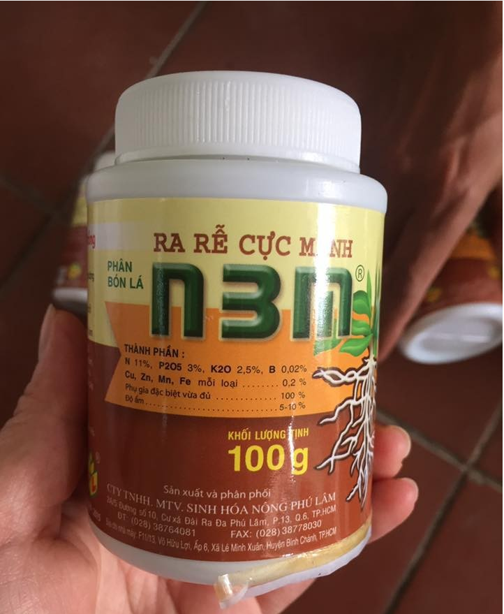 Phân bón kích rễ cực mạnh N3M lọ 100g