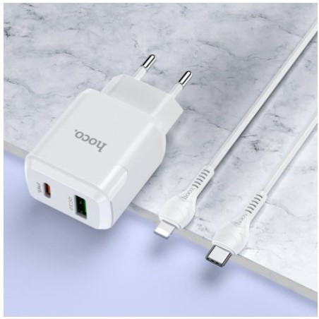 Bộ combo Củ PD20W QC3.0 + Cáp Type C to Lightning HOCO N5