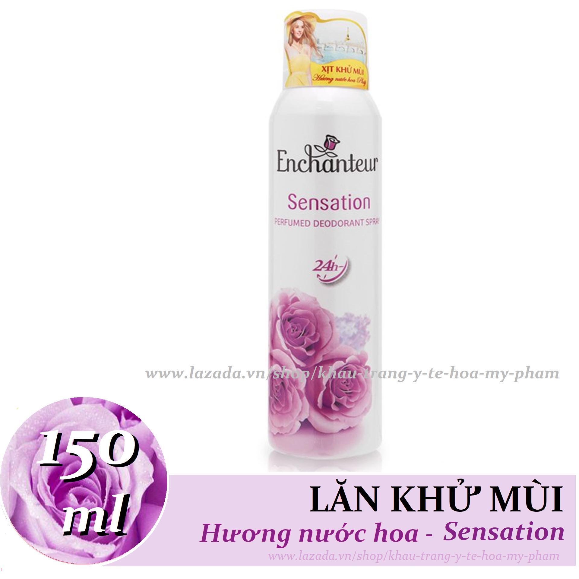 [HCM]Enchanteur - Xịt khử mùi toàn thân Hương nước hoa Sensation 150 ml