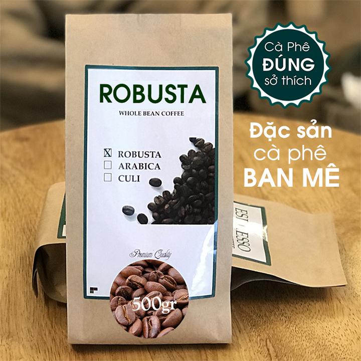 500g Cà phê Robusta - Nguyên chất rang mộc (HẠT) - DALA Coffee