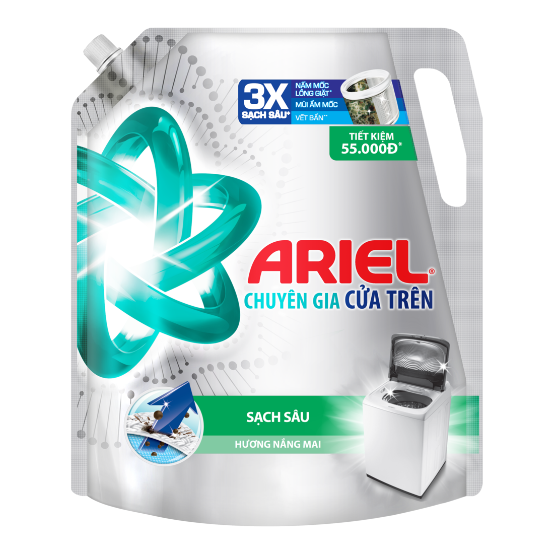 [Siêu thị WinMart] -  Nước giặt đậm đặc Ariel túi 2kg