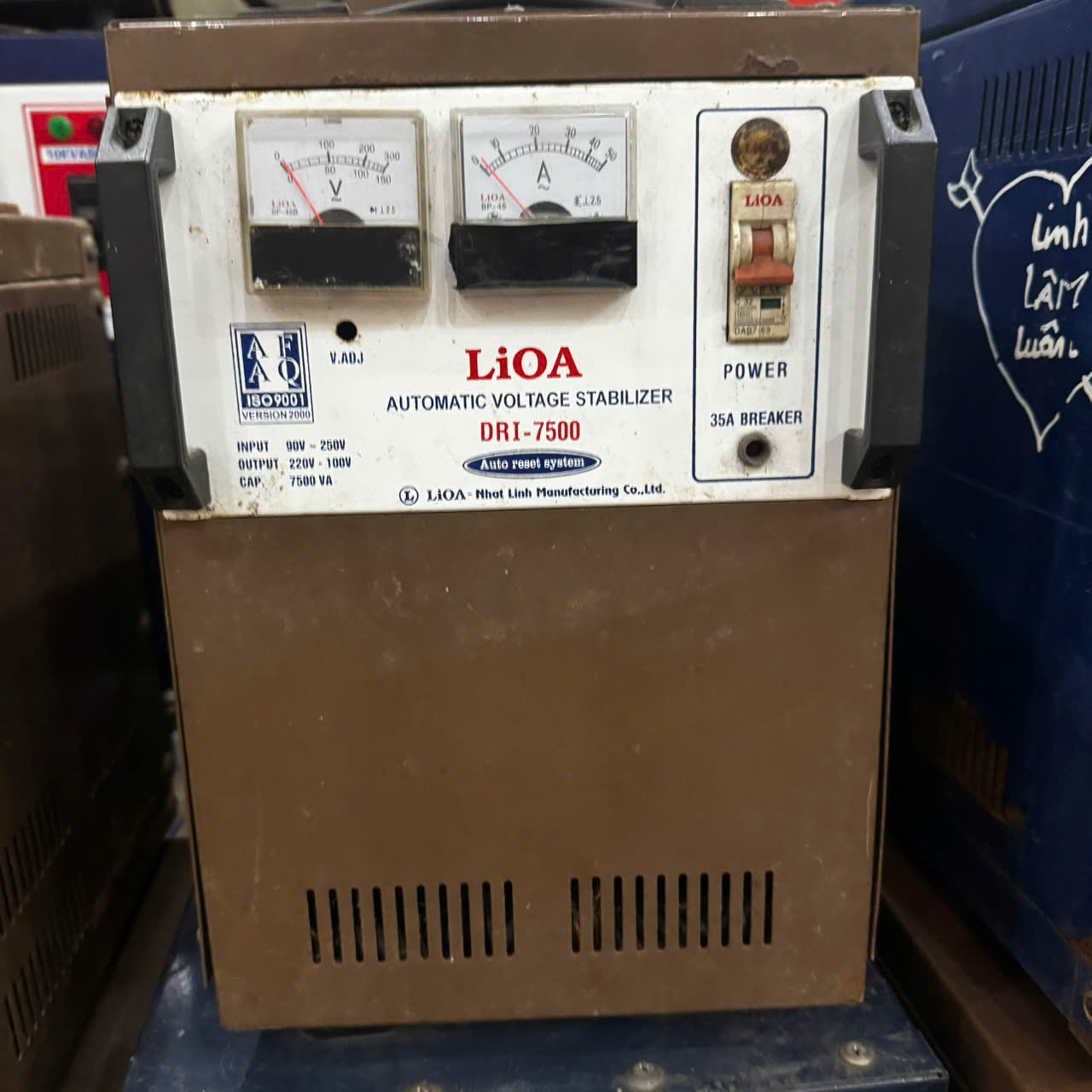 LIOA 7,5KW DẢI 150-250V ĐỜI 2 CHỔI THAN