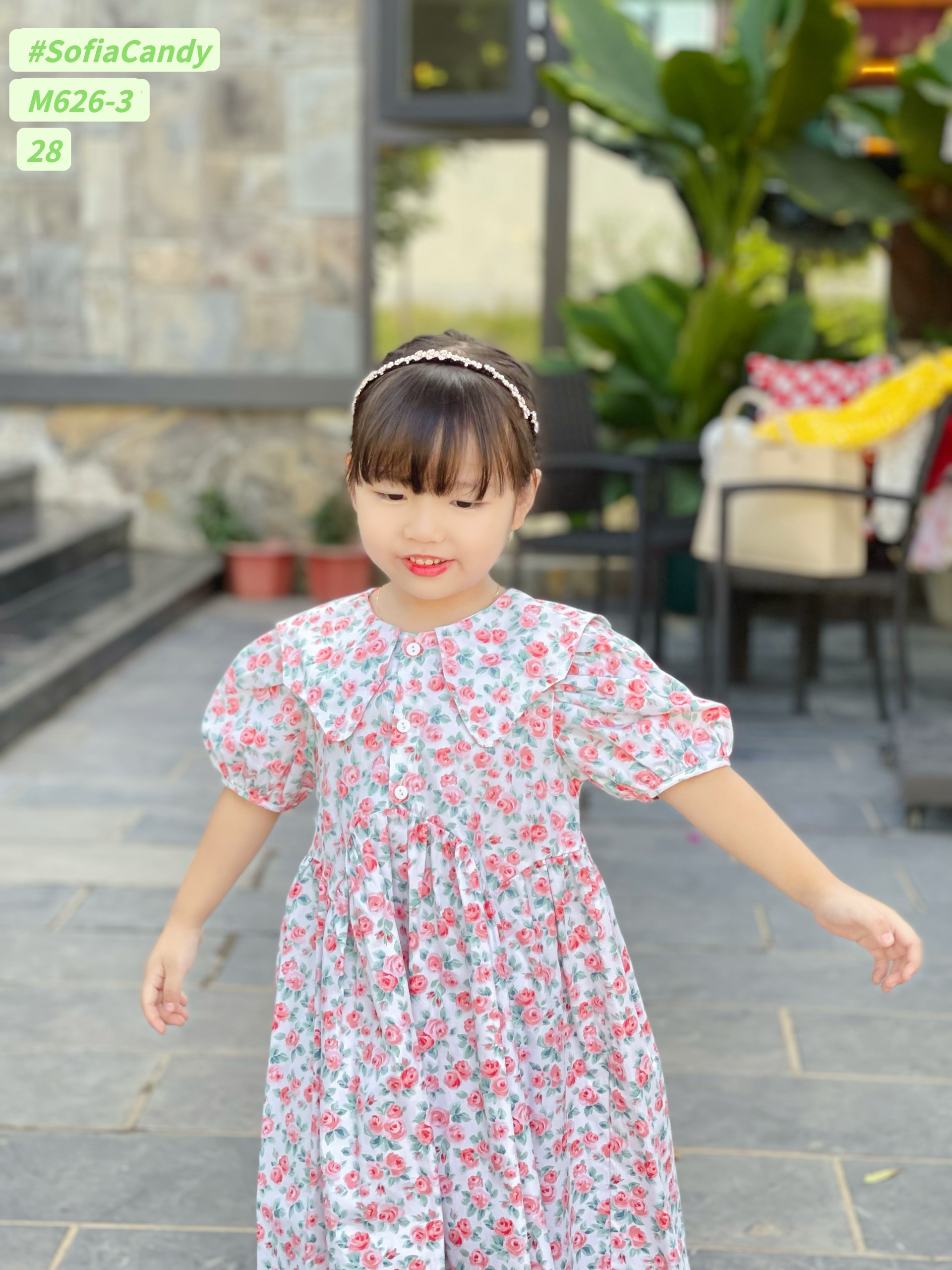 ĐẦM HOA HỒNG NHÍ SOFIA CANDY