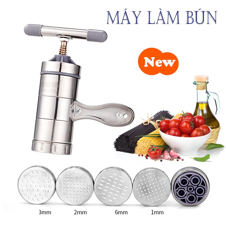 Dụng Cụ Làm Bún, Máy Làm Bún Tươi, 5 Đầu Inox Cao Cấp, Máy Làm Bún Mì Mini Gia Đình, An toàn vệ sinh tuyệt đối, Chất Lượng, Hiệu Quả
