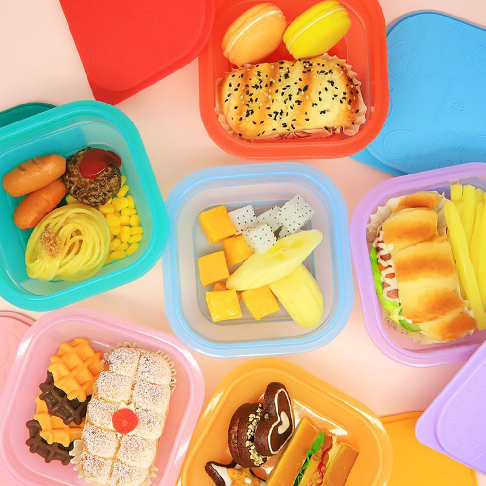 Bát Ăn Dặm Silicon Vuông Có Thể Xếp Gọn Cho Bé Marcus & Marcus - Marcus