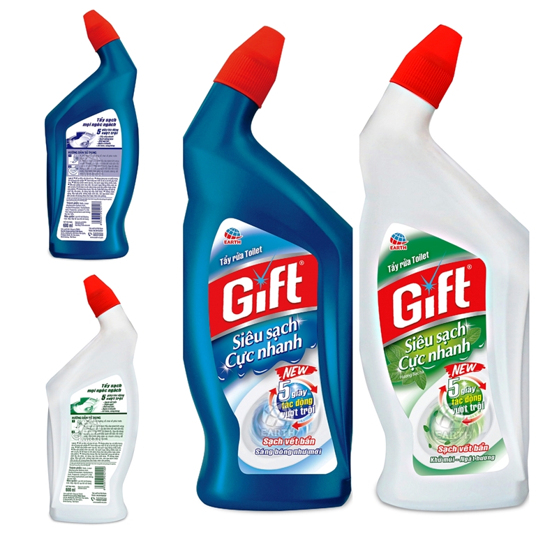 Tẩy Toilet Gift 600ml (Siêu Sạch/ Bạc Hà)