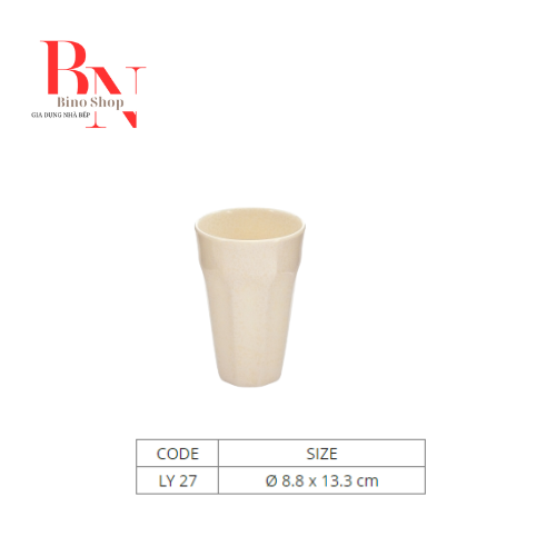[HCM]Ly Nhựa Melamine Vân Đá Kem Kiểu Cao