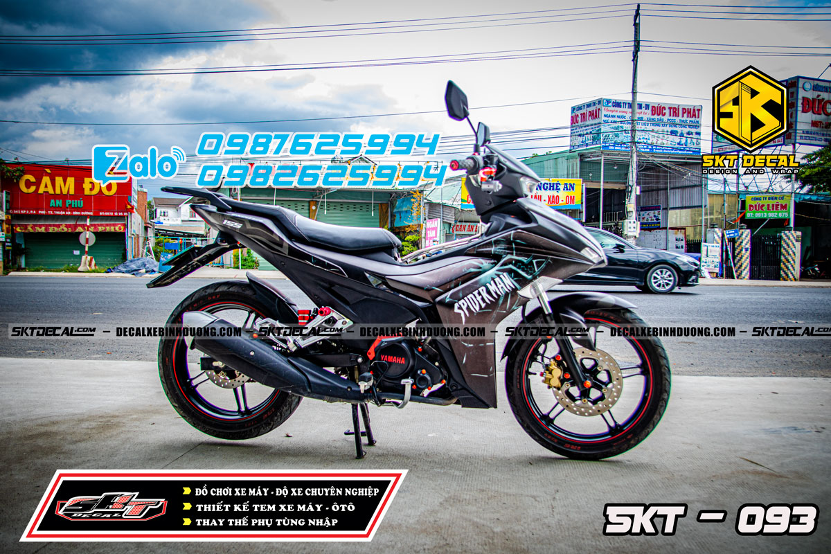 tem trùm exciter 155 xám đen nhện