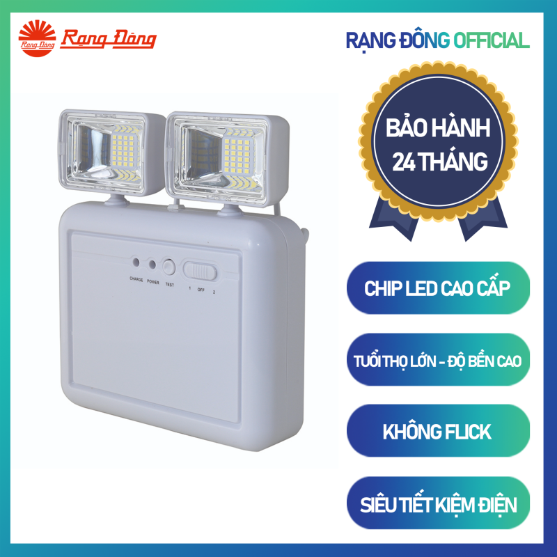 Đèn LED Khẩn cấp KC04 6W Chính hãng Rạng Đông Dễ dàng nhận diện Siêu tiết kiệm điện Tuổi thọ cao D