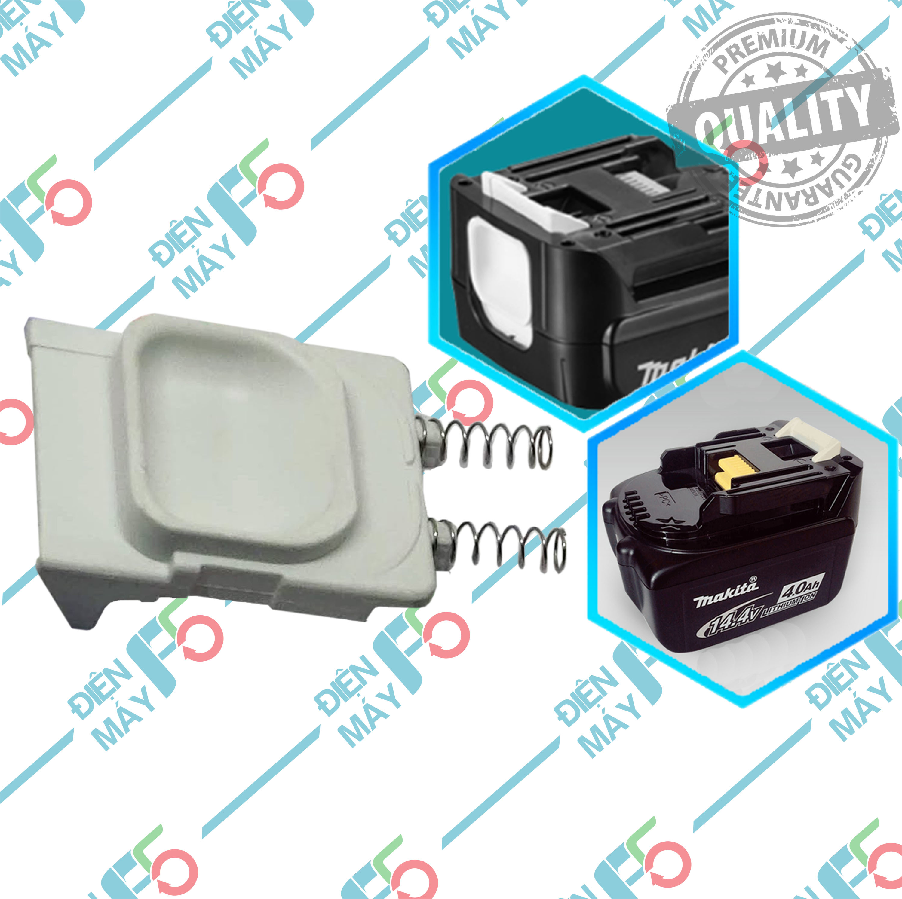 Dmf5 nút + lò xo vỏ pin makita 14.4v