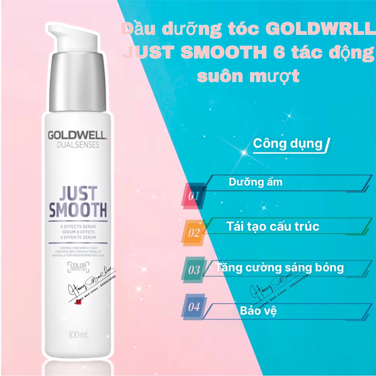 Dầu dưỡng tóc goldwell suôn mượt 6 tác động just smooth 100ml