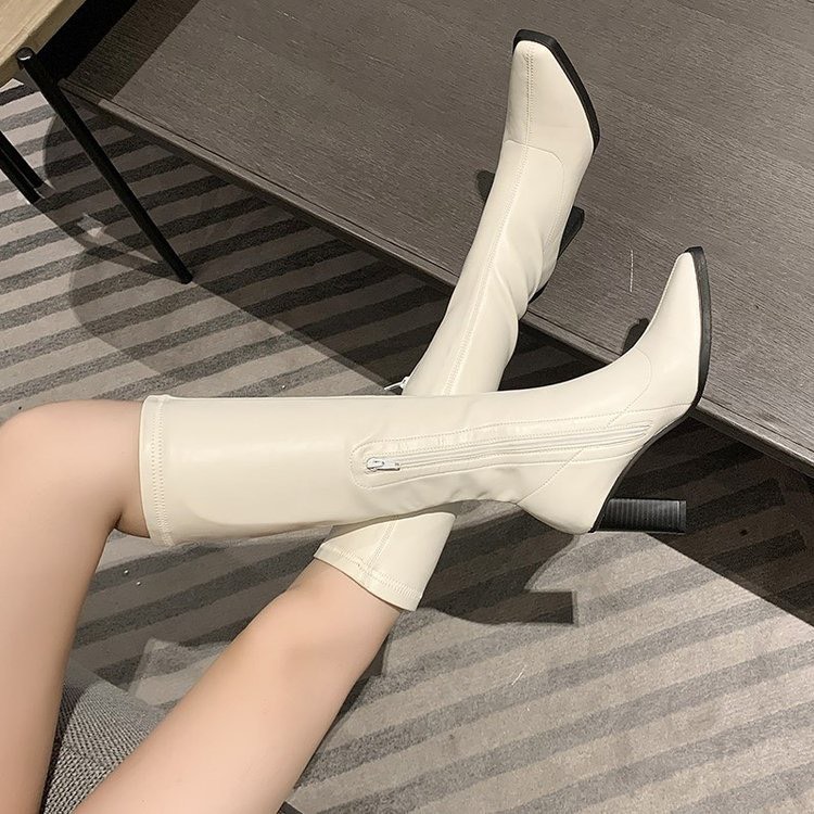 Boots đùi đế đen thời trang nữ mới
