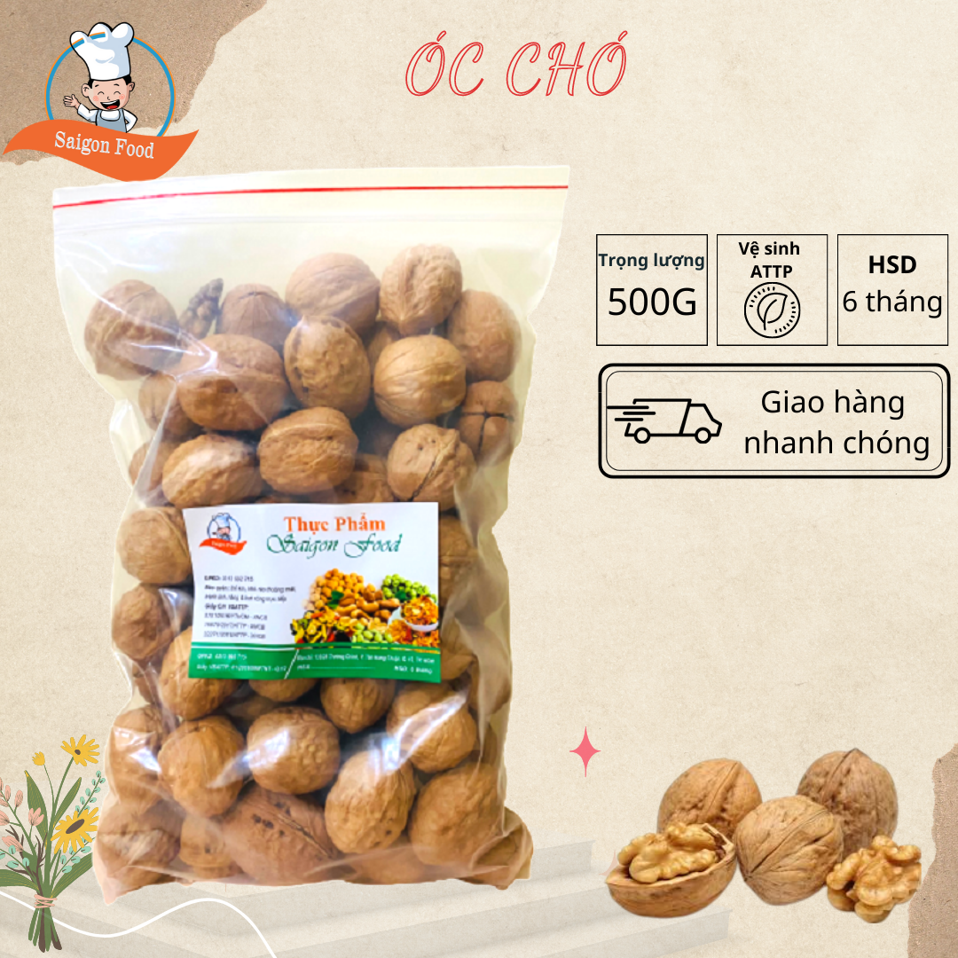 0.5kg Quả Óc Chó Nhập Khẩu (Hàng Mỏng Vỏ, Sấy Khô Date Mới , Thơm Ngon)