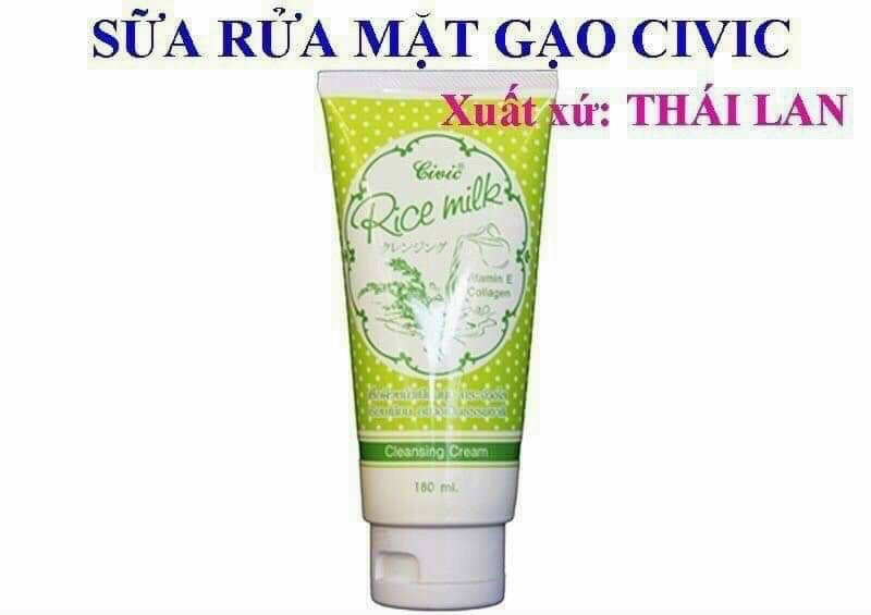 [HCM]Sữa Rửa Mặt Gạo Civic Thái Lan 180ML