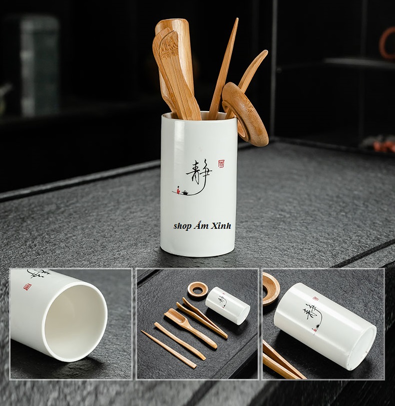 Bộ ấm chén pha trà kiểu cối xay