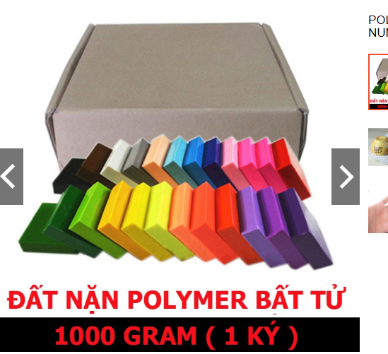 1 KG POLYMER CLAY ĐẤT SÉT BẤT TỬ NUNG LUỘC CHUYÊN NẶN