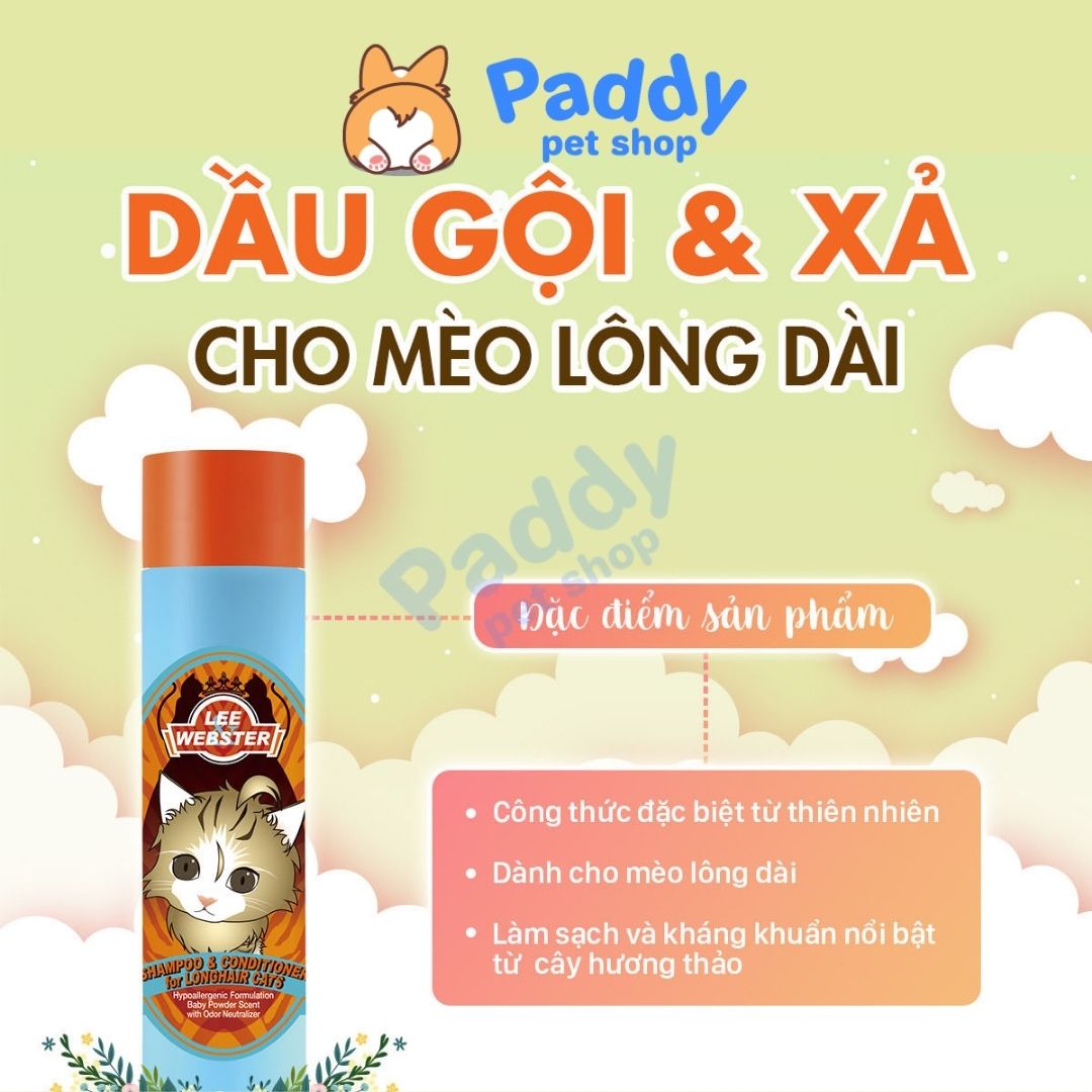 Sữa Tắm Cho Mèo Gội & Xả Lee & Webster 280g