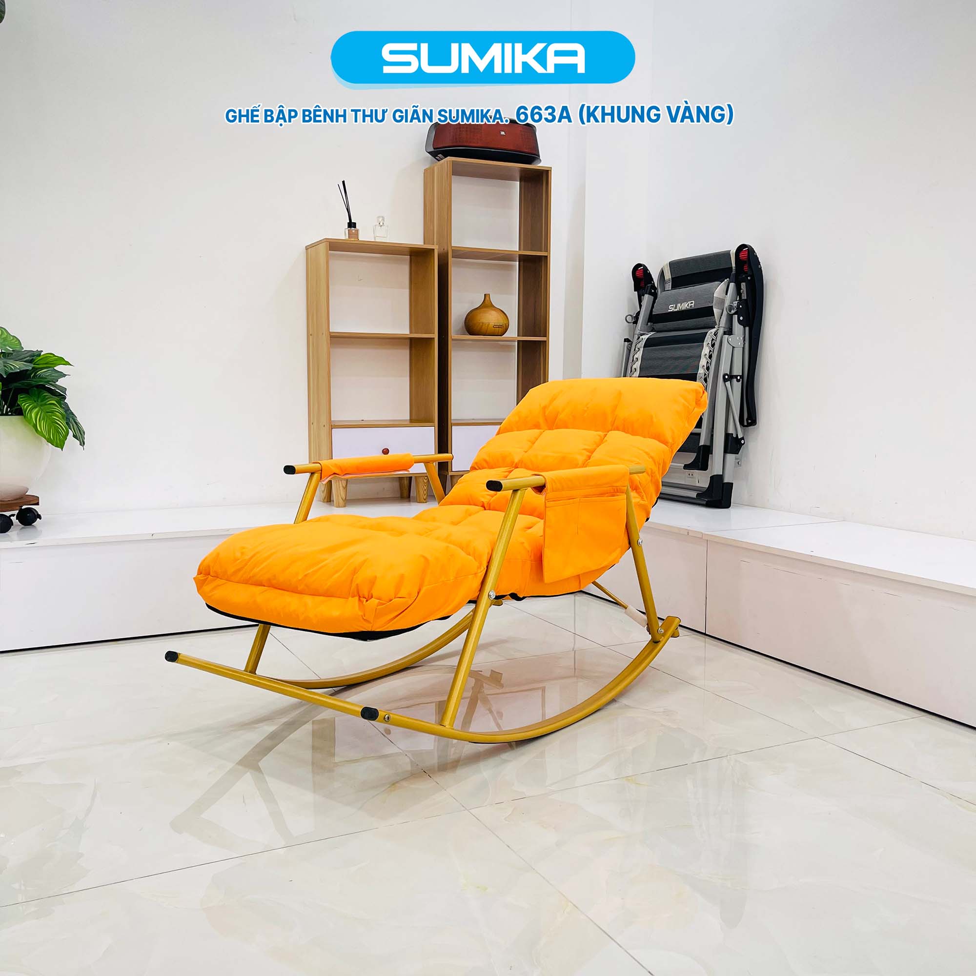 GHẾ BẬP BÊNH SUMIKA 663A (KHUNG VÀNG)
