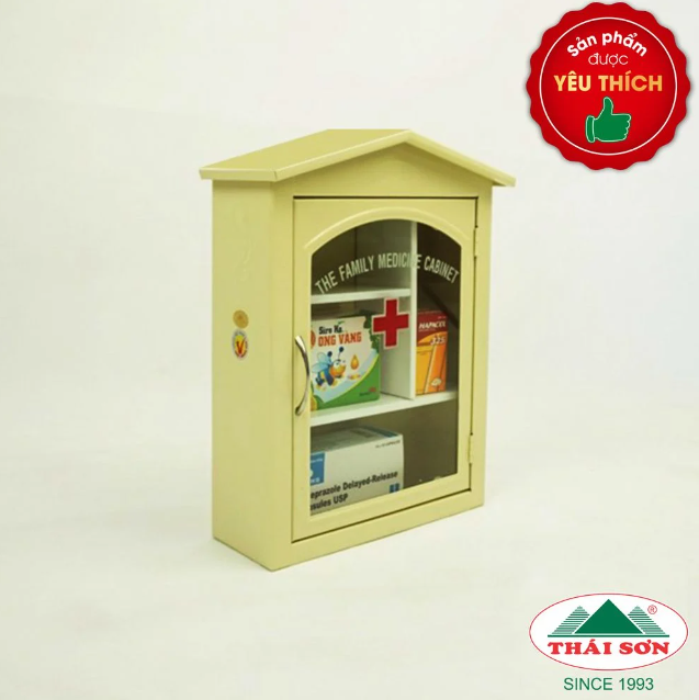 Tủ Thuốc Gia Đình Thái Sơn Chất Liệu Sắt Sơn - Tĩnh Điện ( HÀNG CHÍNH HÃNG - ĐỔI TRẢ MIỄN PHÍ )