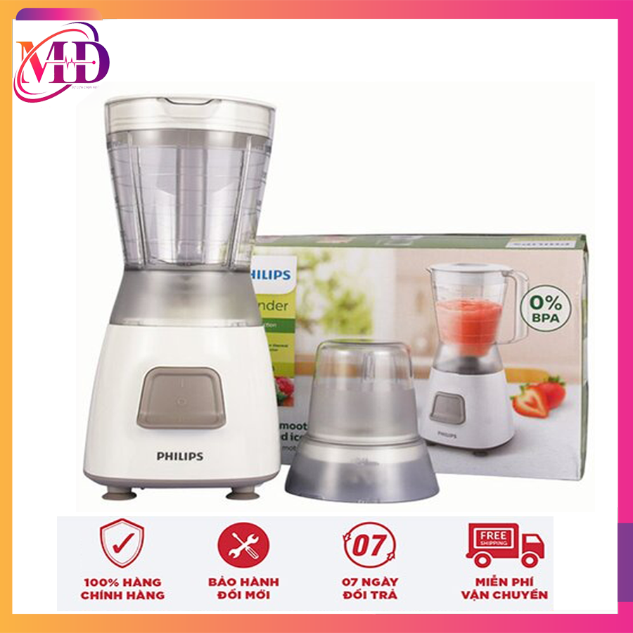 Máy xay sinh tố Philips HR2056 (Trắng) - BH 24 THÁNG