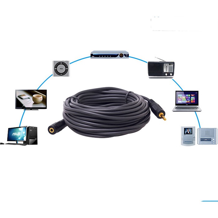 CÁP LOA NỐI DÀI 3.5MM 10M DTECH (DT-6218)