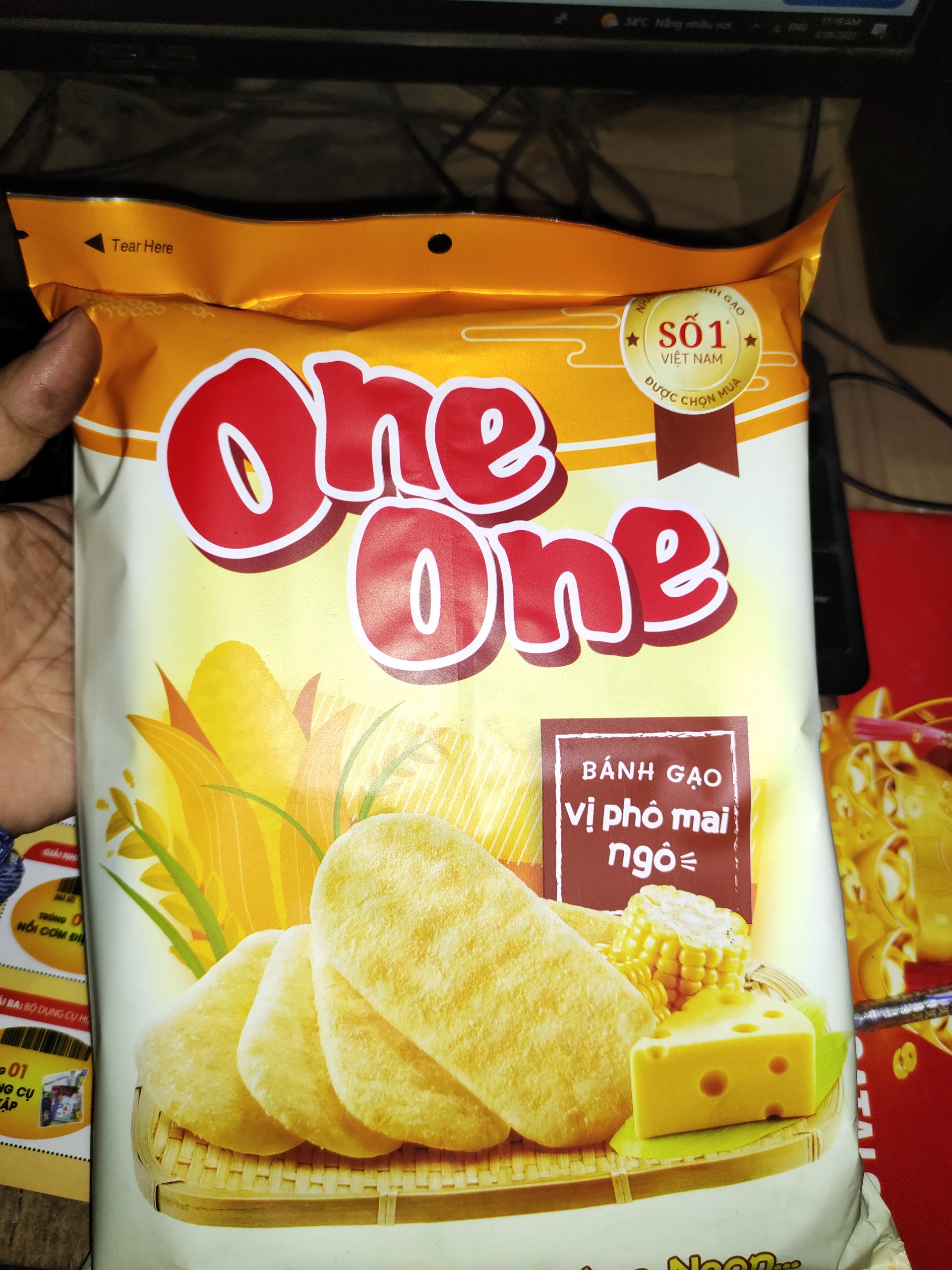 BÁNH GẠO ONE ONE VỊ PHÔ MAI 118G  (Shạp Bánh Hoàng Yến)