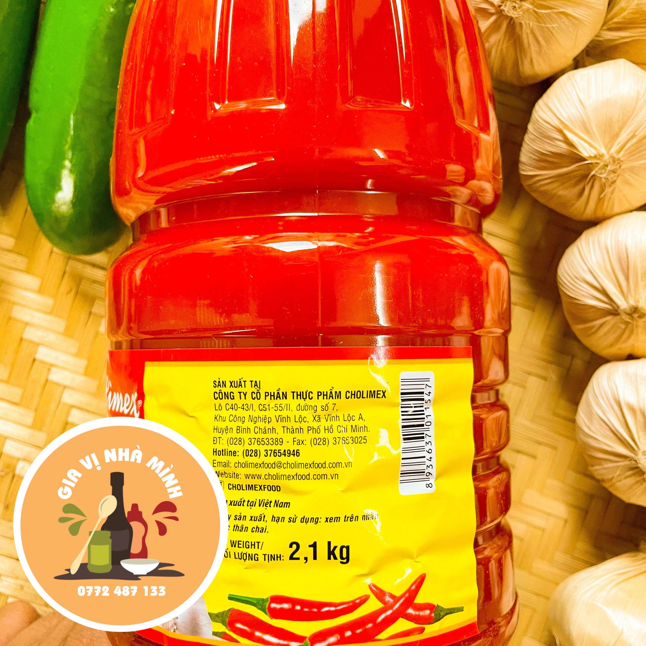 TƯƠNG ỚT CHOLIMEX - TRỌNG LƯỢNG (2,1kg)