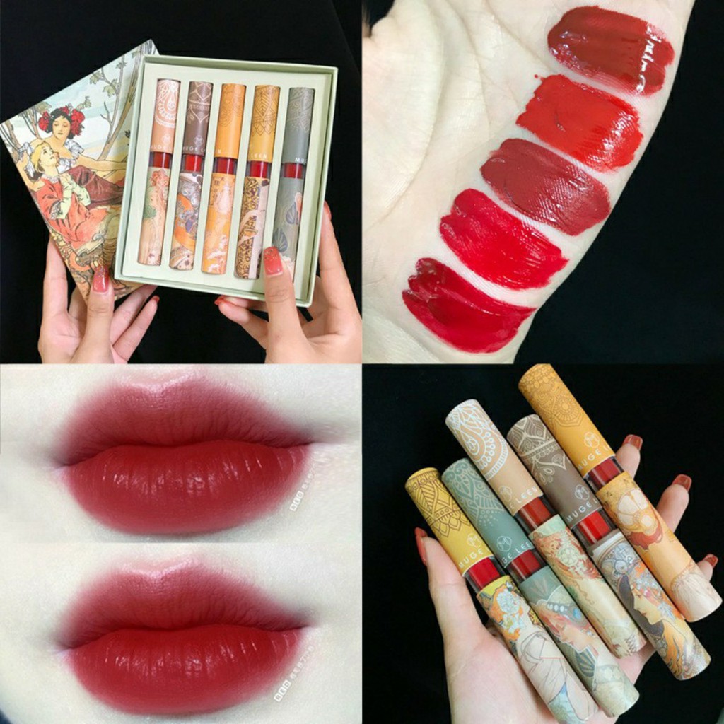 [HCM]Combo 5 Set son Vongee set son Vongee nội địa Trung son siêu lì
