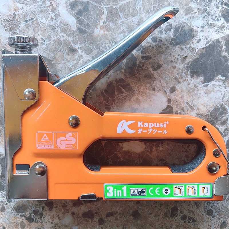Kìm bấm ghim Kapusi K-7106,máy bấm ghim,súng bấm ghim,kềm bấm ghim,ghim bấm,súng bấm ghim đa năng,máy bắn đinh Kapusi