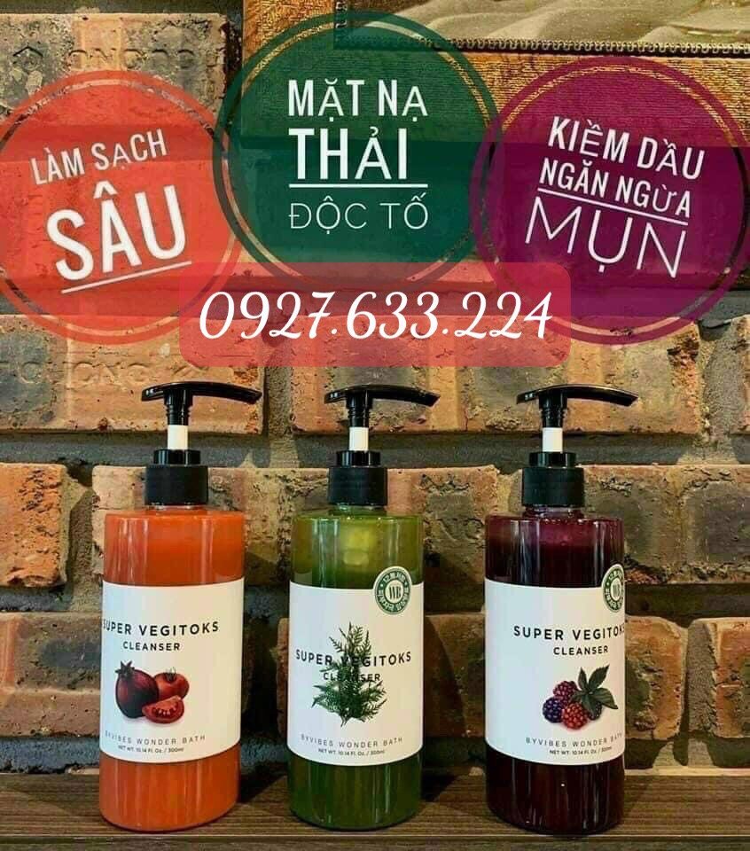 [Chính Hãng Hàn] Sữa Rửa Mặt Rau Củ Super Vegitoks Xanh 300ml