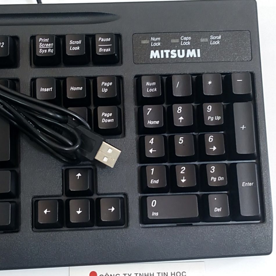 Bàn phím MITSUMI EA5XT chính hãng / Chuẩn cắm USB, cáp dài 1.5m