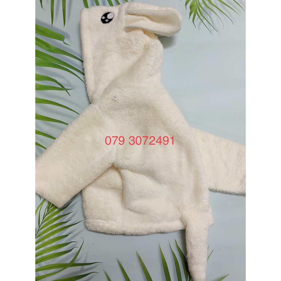 Áo khoác lông tai thỏ cho bé 8-18kg