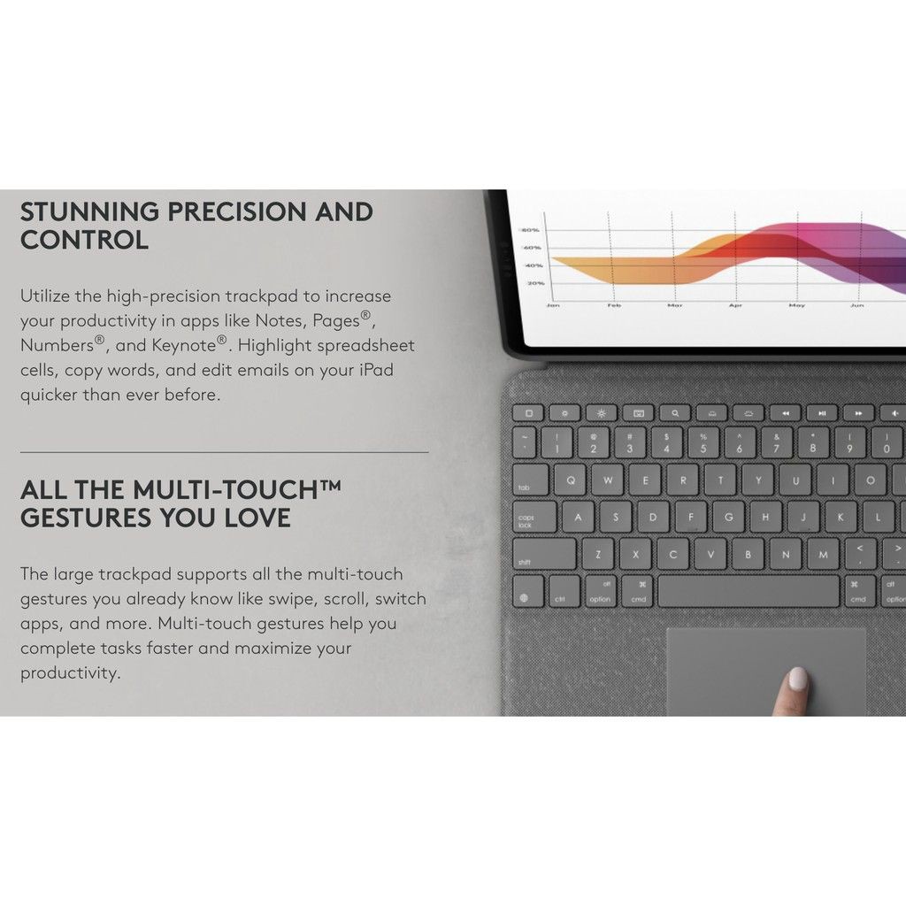 [HCM]Bàn phím Logitech Folio Touch cho iPad Pro 11 inch iPad Air 4