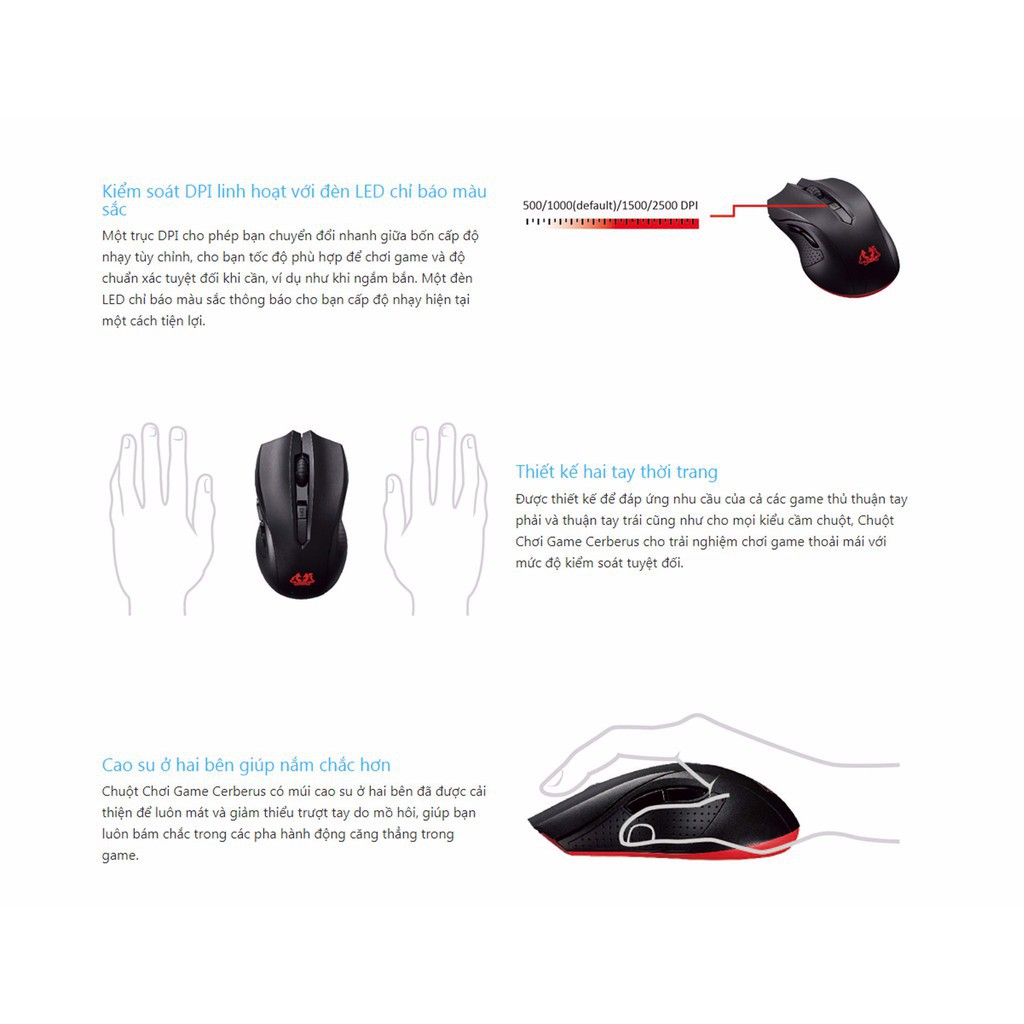 Chuột gaming Asus Cerberus - Chính hãng