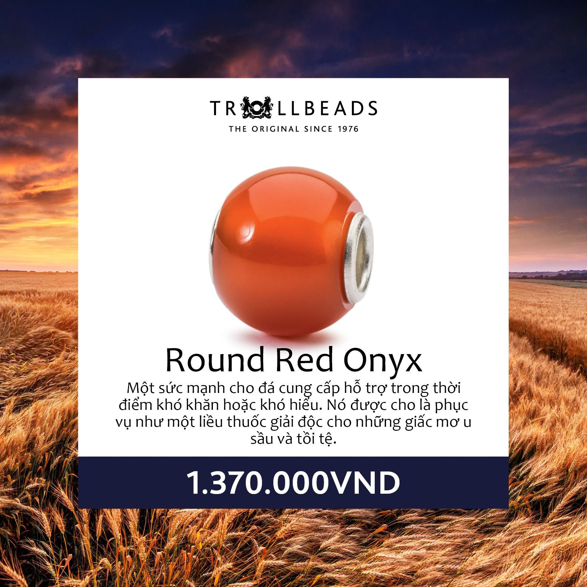 Trollbeads bead thủy tinh cao cấp Honey Bee