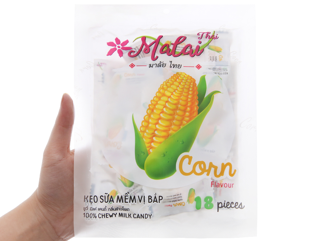 Kẹo sữa mềm vị bắp Malai Thai gói 340g
