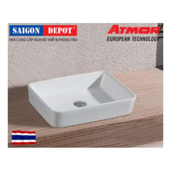 Bồn rửa mặt đặt trên bàn ATMOR Model: AT4565 sản xuất theo tiêu chuẩn của Đức chống nứt và chống thẩm thấu