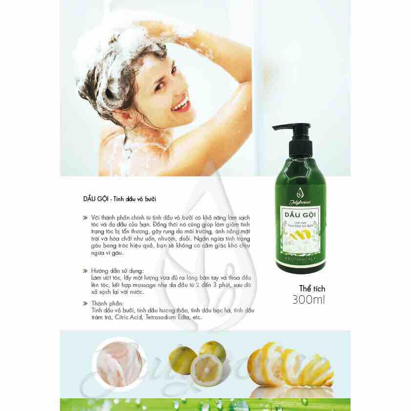 [HCM]Dầu gội dưỡng tóc tinh dầu Vỏ Bưởi 300ml