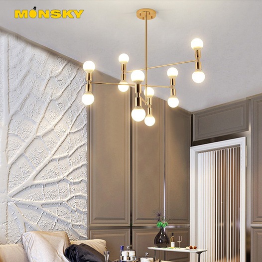 Đèn thả chùm MONSKY MATER phong cách châu Âu hiện đại, sang trọng - kèm bóng LED chuyên dụng.