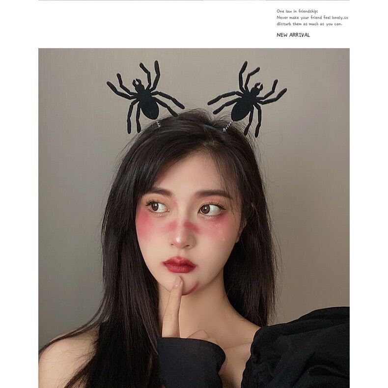 [MUA 2 GIẢM 5%]Cài Tóc Nhện Đen Phụ Kiện Hoá Trang Halloween