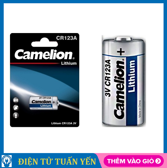 Pin máy ảnh CR123A Camelion Lithium 3V (vỉ 1 viên) - Hàng chính hãng