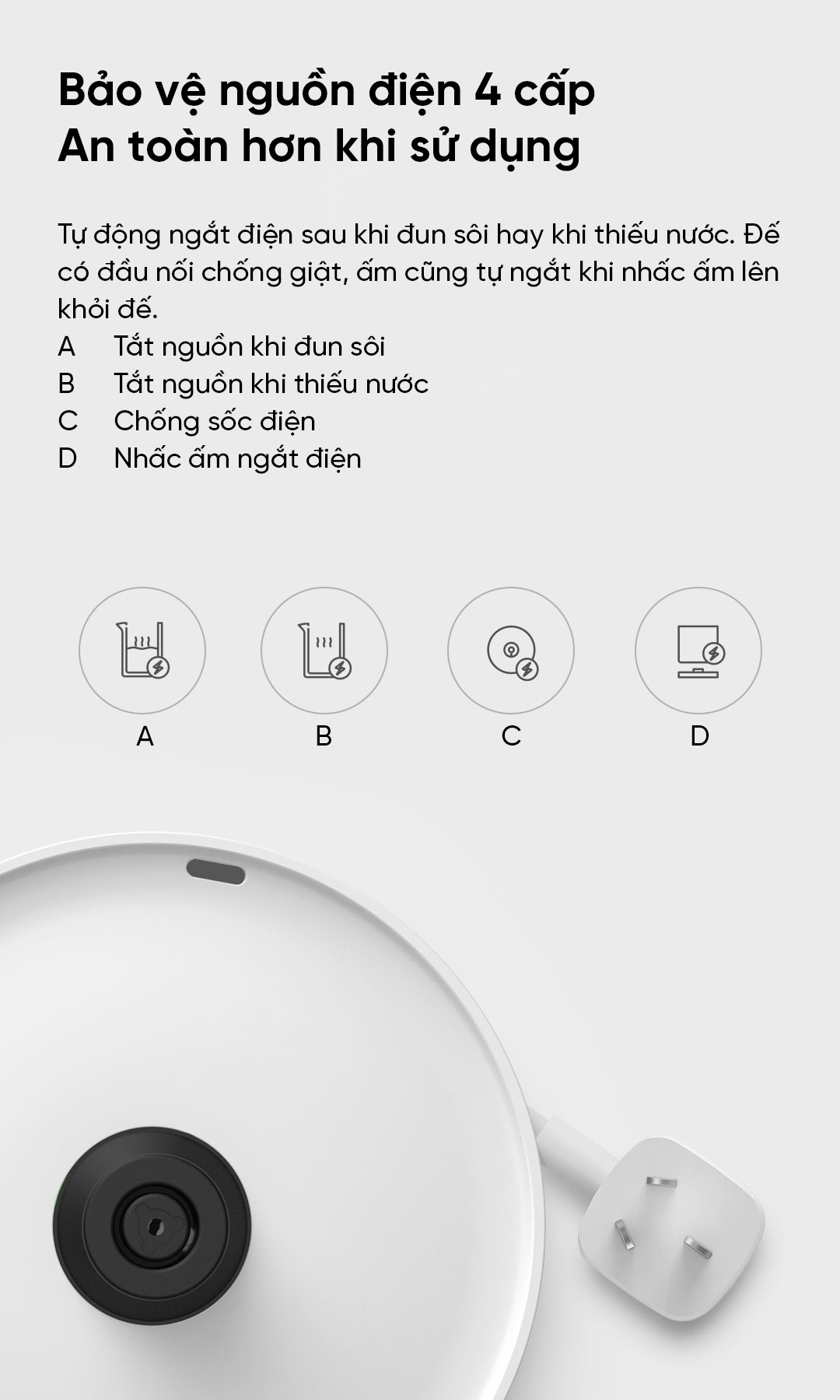 Ấm siêu tốc 1.5L Xiaomi 1A - MJDSH02YM