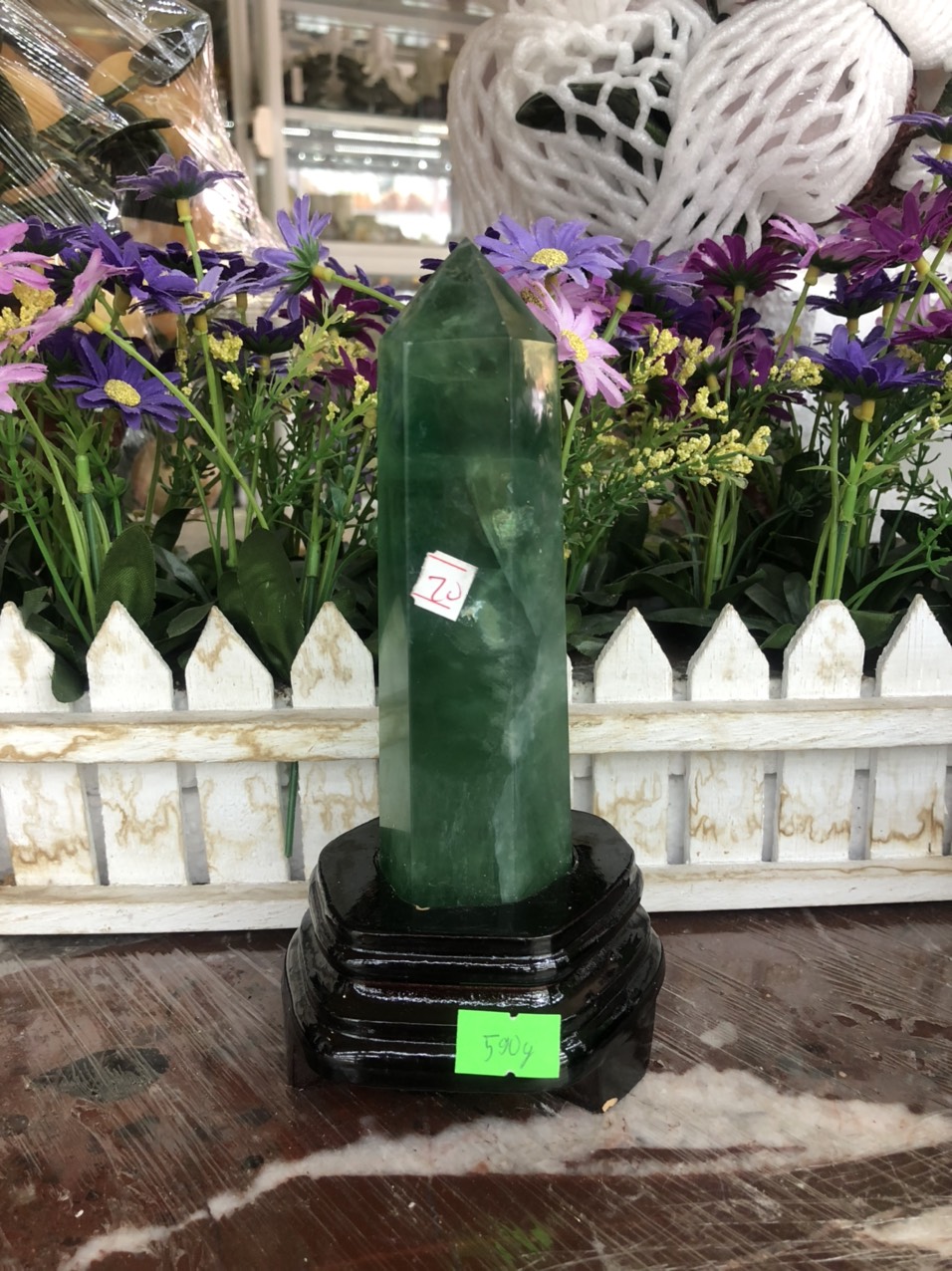 Trụ đá phong thủy trấn thạch đá thạch anh xanh