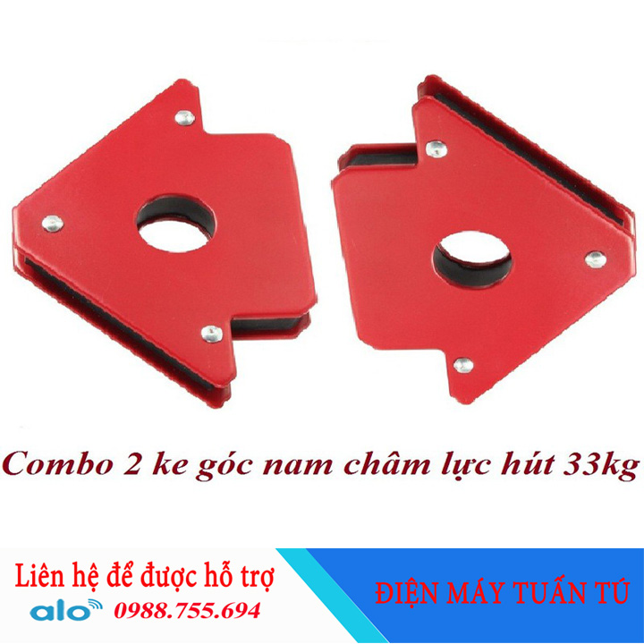 Bộ 2 ke góc nam châm lực hút 33kg
