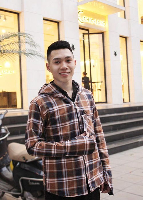 Áo chống nắng kẻ caro nam