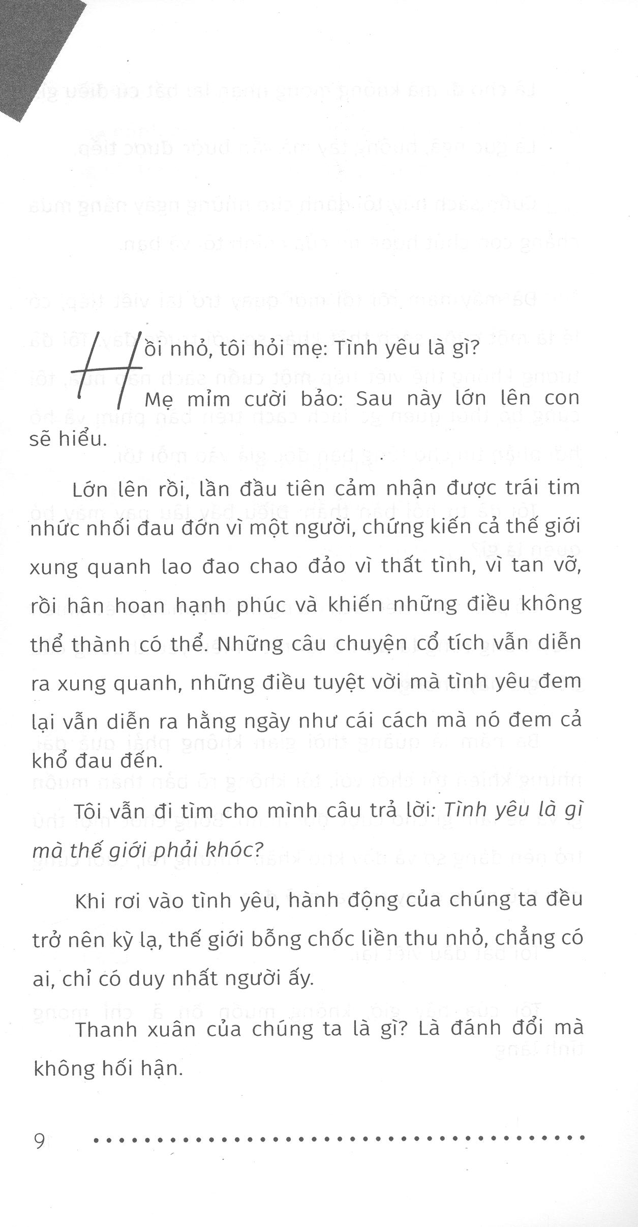 Tình yêu là gì mà thế giới phải khóc?