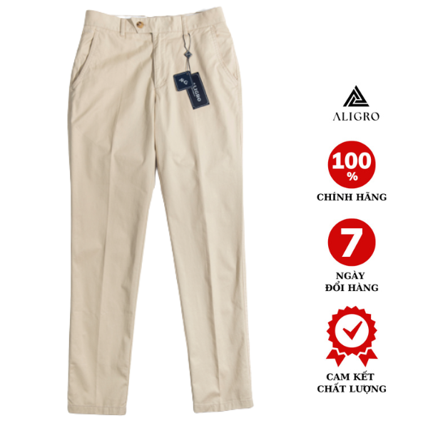 QUẦN KAKI ALIGRO MÃ ALGK055 trắng sữa(ảnh thật)