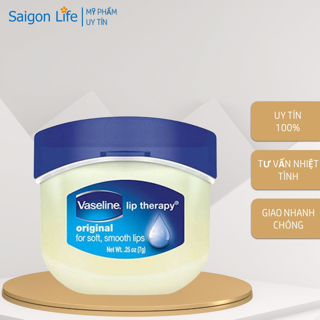 Sáp Dưỡng Môi Mềm Mịn Vaseline Lip Therapy Original 7g