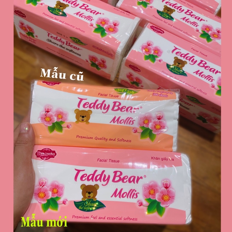 Combo Giấy Rút 10 Gói TEDDY BEAR Mollis Mềm Mịn